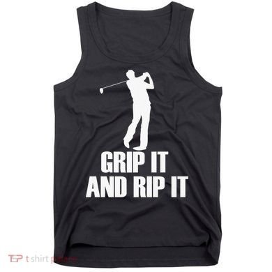 Funny Retro Grip and Rip It Disc Golf Tank Top