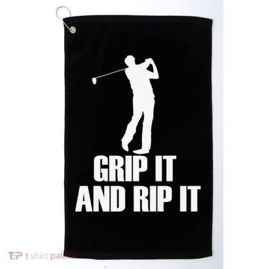 Funny Retro Grip and Rip It Disc Golf Golf Towel