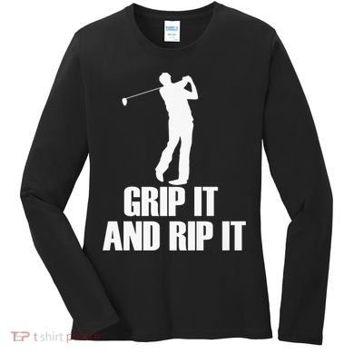 Funny Retro Grip and Rip It Disc Golf Women's Long Sleeve Shirt