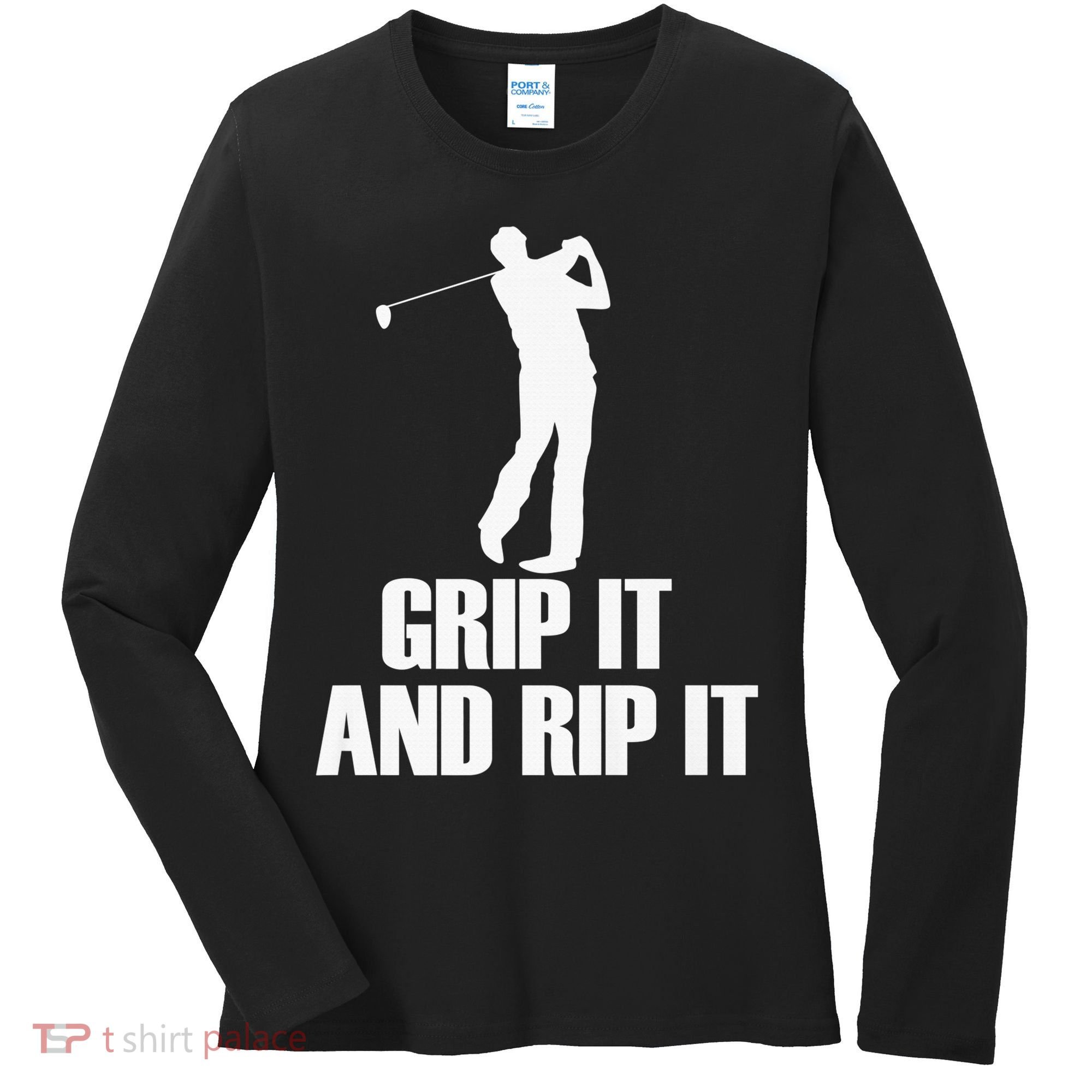 Funny Retro Grip and Rip It Disc Golf Women's Long Sleeve Shirt