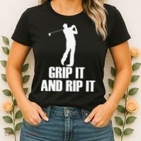 Funny Retro Grip and Rip It Disc Golf Women's T-Shirt thumb 2