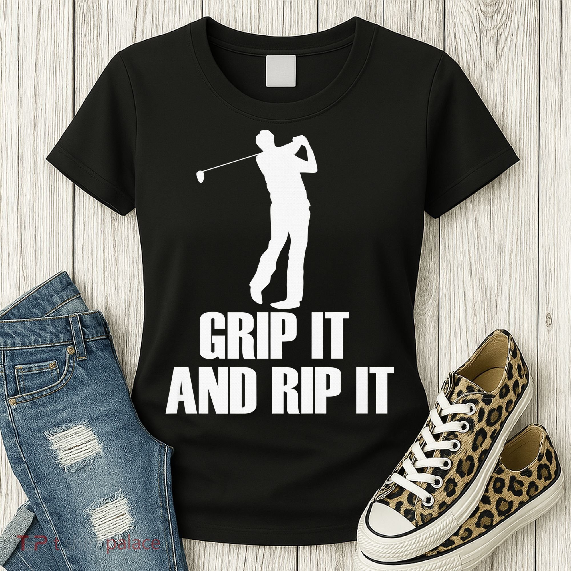 Funny Retro Grip and Rip It Disc Golf Women's T-Shirt