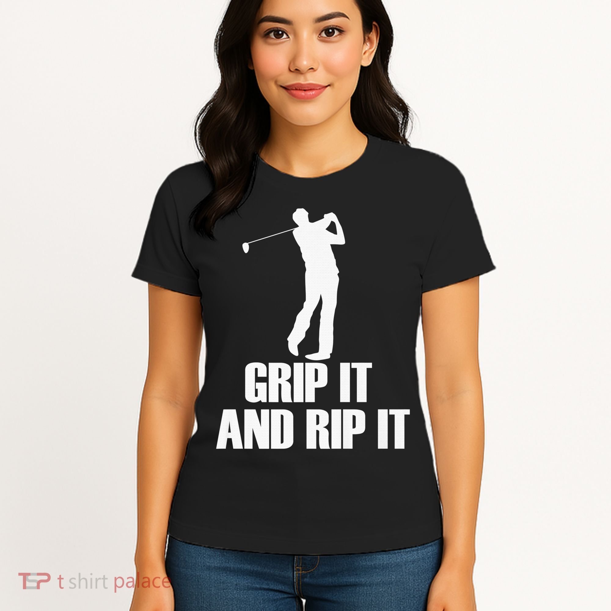 Funny Retro Grip and Rip It Disc Golf Women's T-Shirt