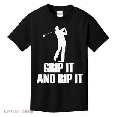Funny Retro Grip and Rip It Disc Golf Kids T-Shirt
