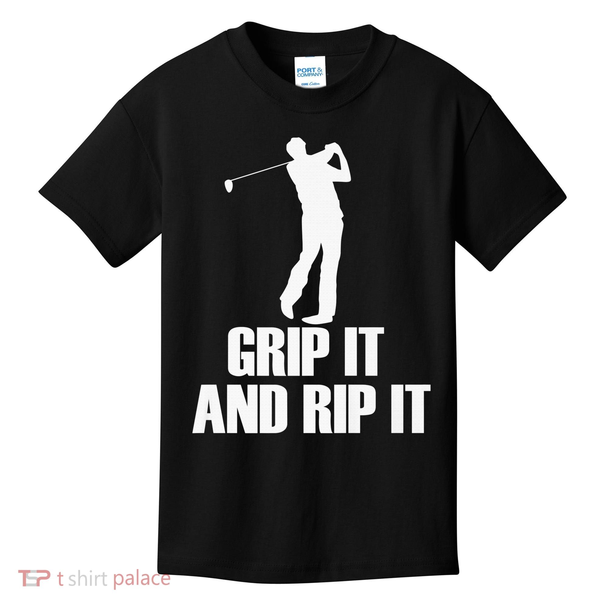 Funny Retro Grip and Rip It Disc Golf Kids T-Shirt