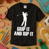 Funny Retro Grip and Rip It Disc Golf Kids T-Shirt thumb 3