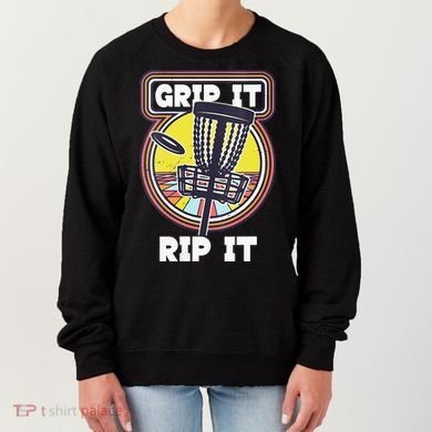Funny Retro Grip and Rip It Disc Golf Women's Sweatshirt