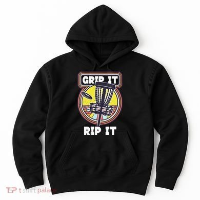 Funny Retro Grip and Rip It Disc Golf Hoodie