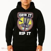 Funny Retro Grip and Rip It Disc Golf Hoodie thumb 2