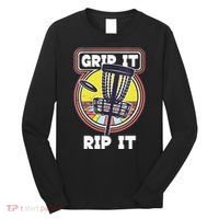 Funny Retro Grip and Rip It Disc Golf Long Sleeve Shirt thumb 0