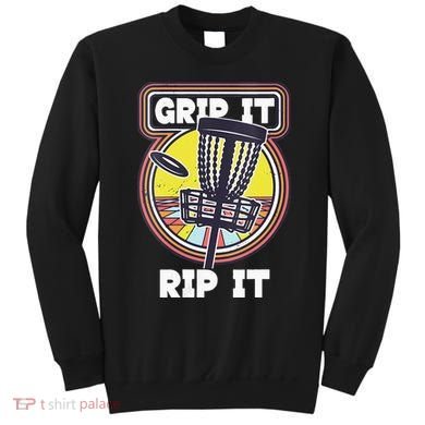 Funny Retro Grip and Rip It Disc Golf Sweatshirt
