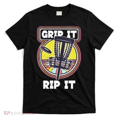 Funny Retro Grip and Rip It Disc Golf T-Shirt