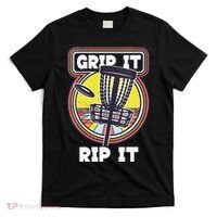 Funny Retro Grip and Rip It Disc Golf T-Shirt thumb 0