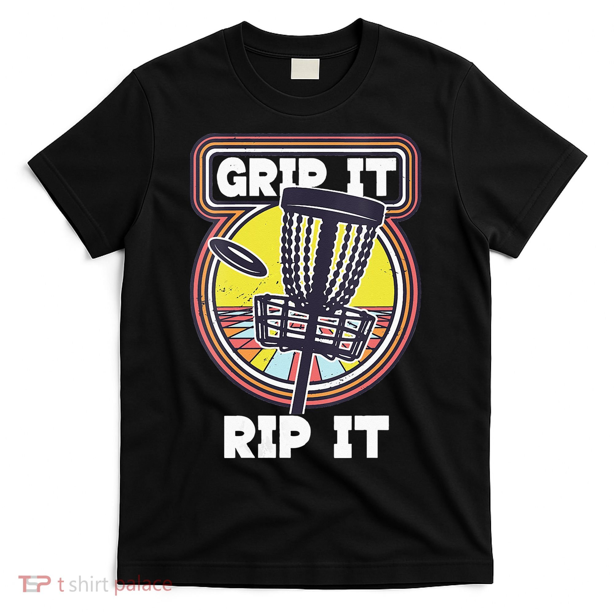 Funny Retro Grip and Rip It Disc Golf T-Shirt