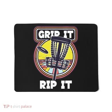 Funny Retro Grip and Rip It Disc Golf Mousepad