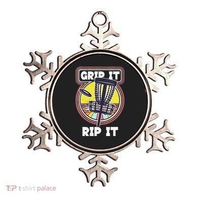 Funny Retro Grip and Rip It Disc Golf Ornament