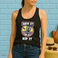 Funny Retro Grip and Rip It Disc Golf Women's Tank Top thumb 2