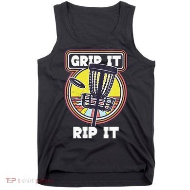 Funny Retro Grip and Rip It Disc Golf Tank Top