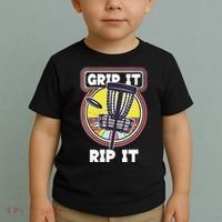 Funny Retro Grip and Rip It Disc Golf Toddler T-Shirt thumb 2