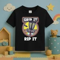 Funny Retro Grip and Rip It Disc Golf Toddler T-Shirt thumb 3