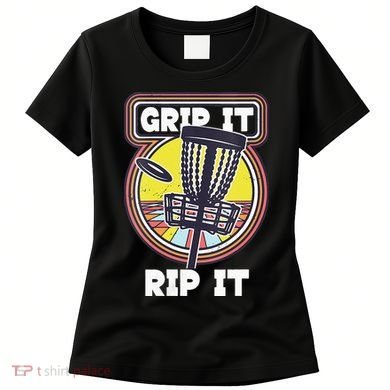 Funny Retro Grip and Rip It Disc Golf Women's T-Shirt