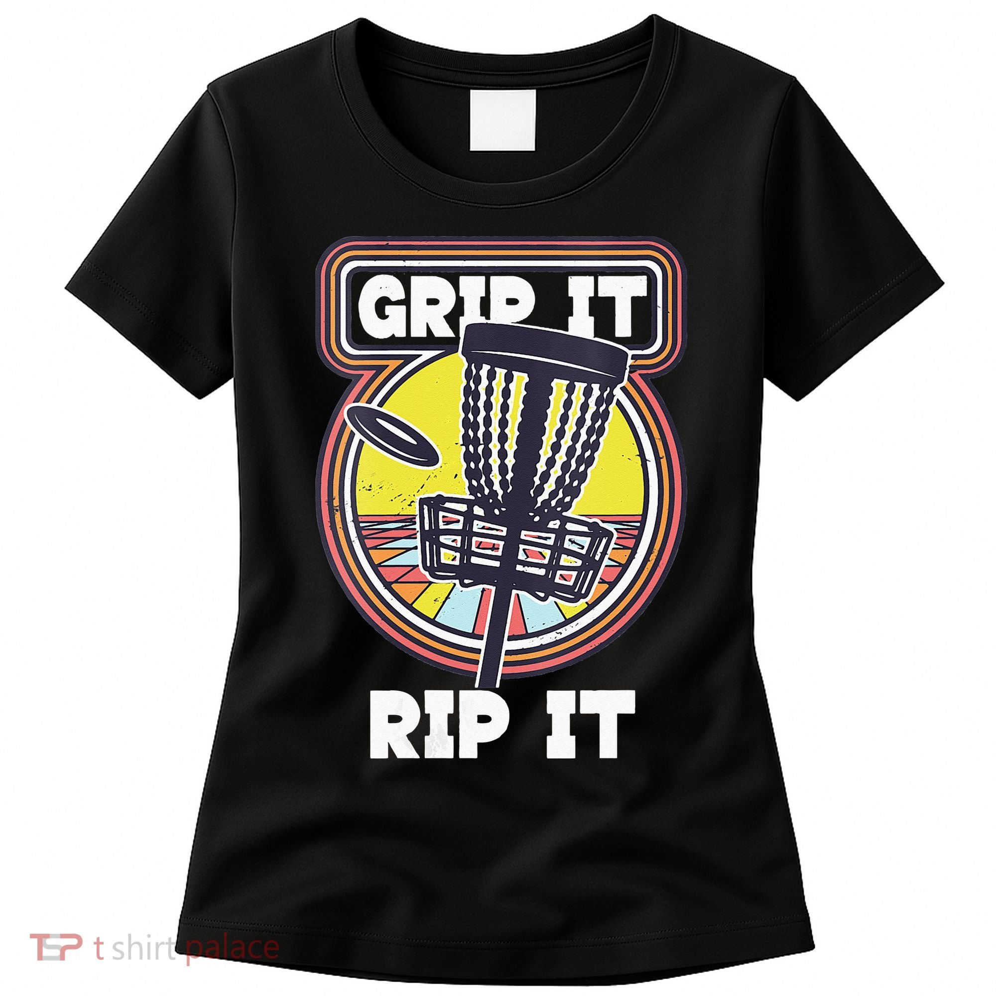 Funny Retro Grip and Rip It Disc Golf Women's T-Shirt