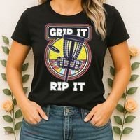 Funny Retro Grip and Rip It Disc Golf Women's T-Shirt thumb 2