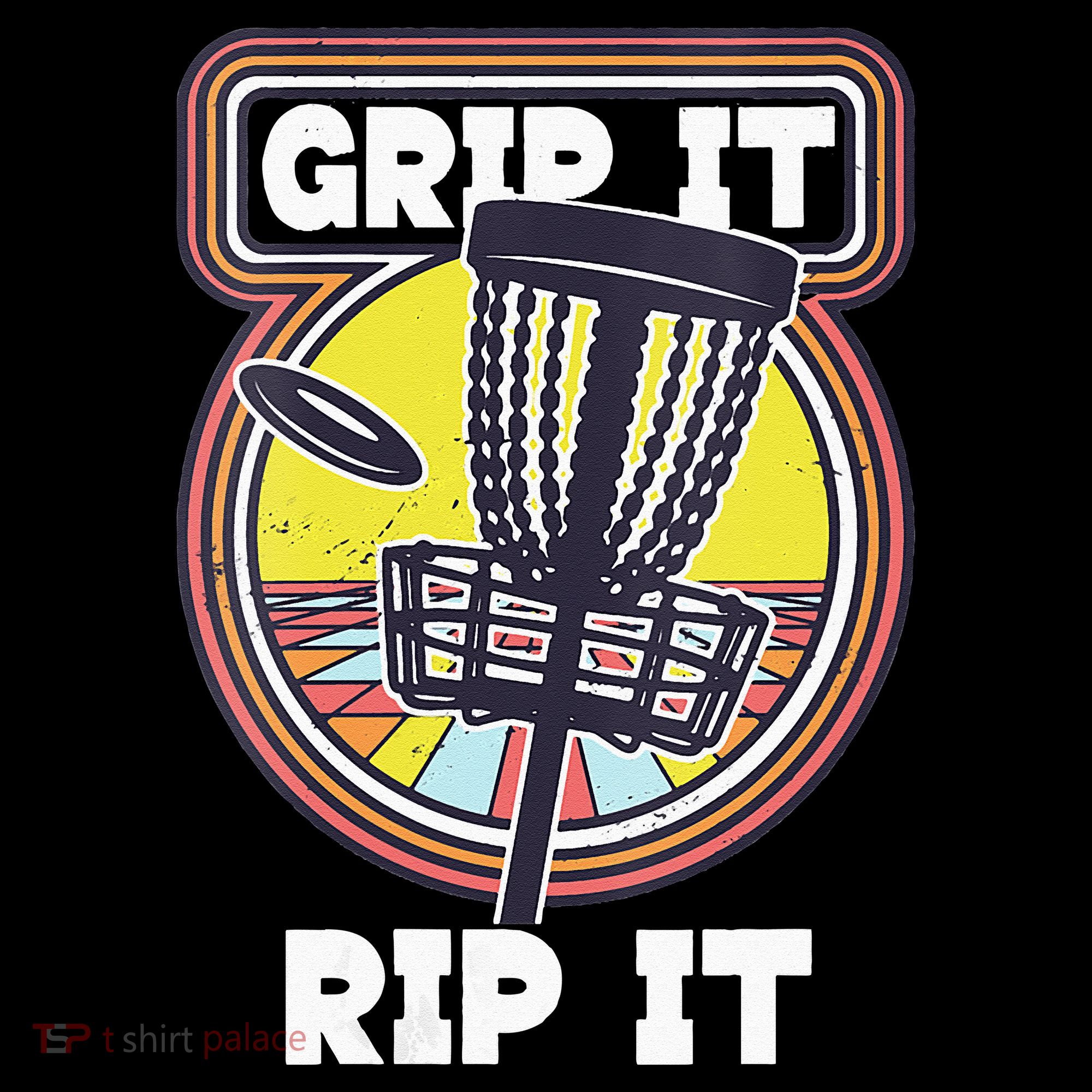 Funny Retro Grip and Rip It Disc Golf Kids Hoodie