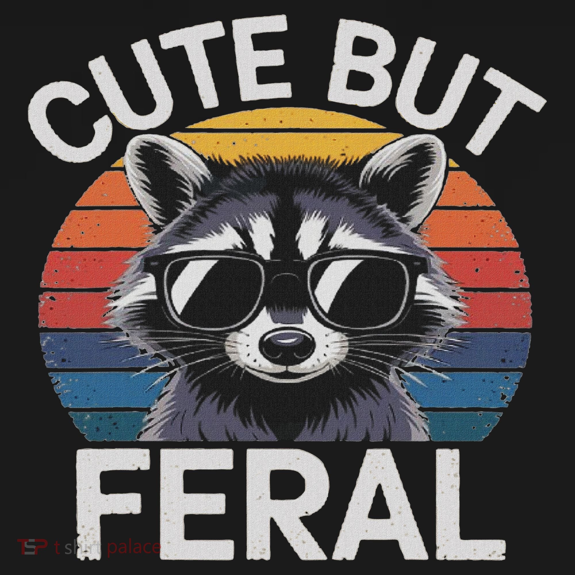 Funny Raccoon Gifts Idea Animal Lover Raccoon Cute But Feral Raccoon Polo