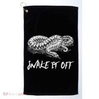 Funny Reptile Gift Snake It Off Meme Hognose Gift Golf Towel thumb 0