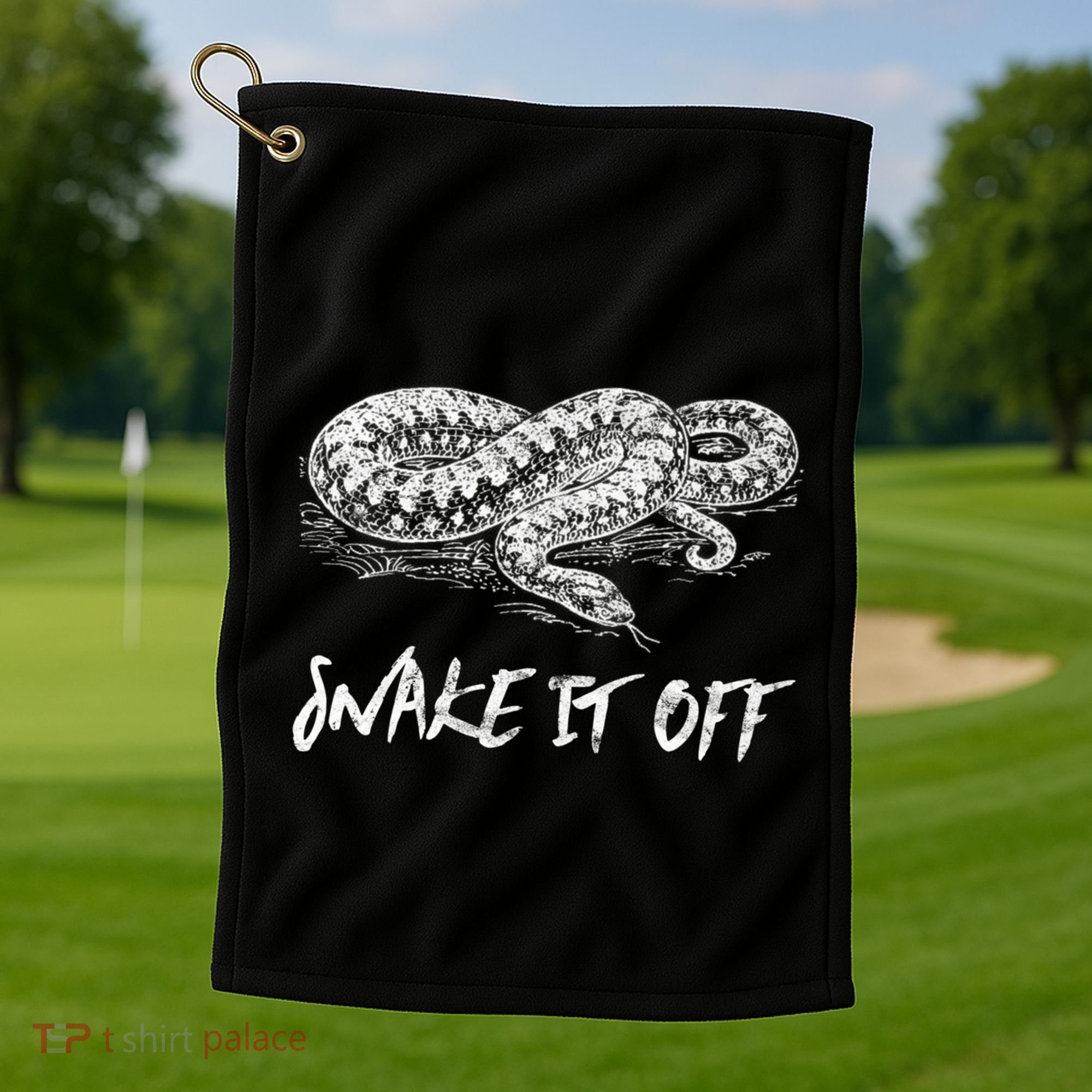 Funny Reptile Gift Snake It Off Meme Hognose Gift Golf Towel