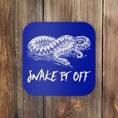 Funny Reptile Gift Snake It Off Meme Hognose Gift Coaster