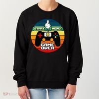 Funny Retro Game Over Gamer Women's Sweatshirt thumb 0