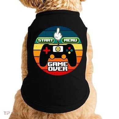 Funny Retro Game Over Gamer Doggie Tank