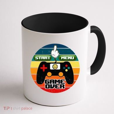 Funny Retro Game Over Gamer Coffee Mug back