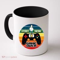 Funny Retro Game Over Gamer Coffee Mug thumb 0