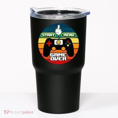 Funny Retro Game Over Gamer Tumbler