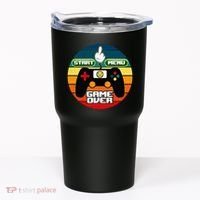 Funny Retro Game Over Gamer Tumbler thumb 0
