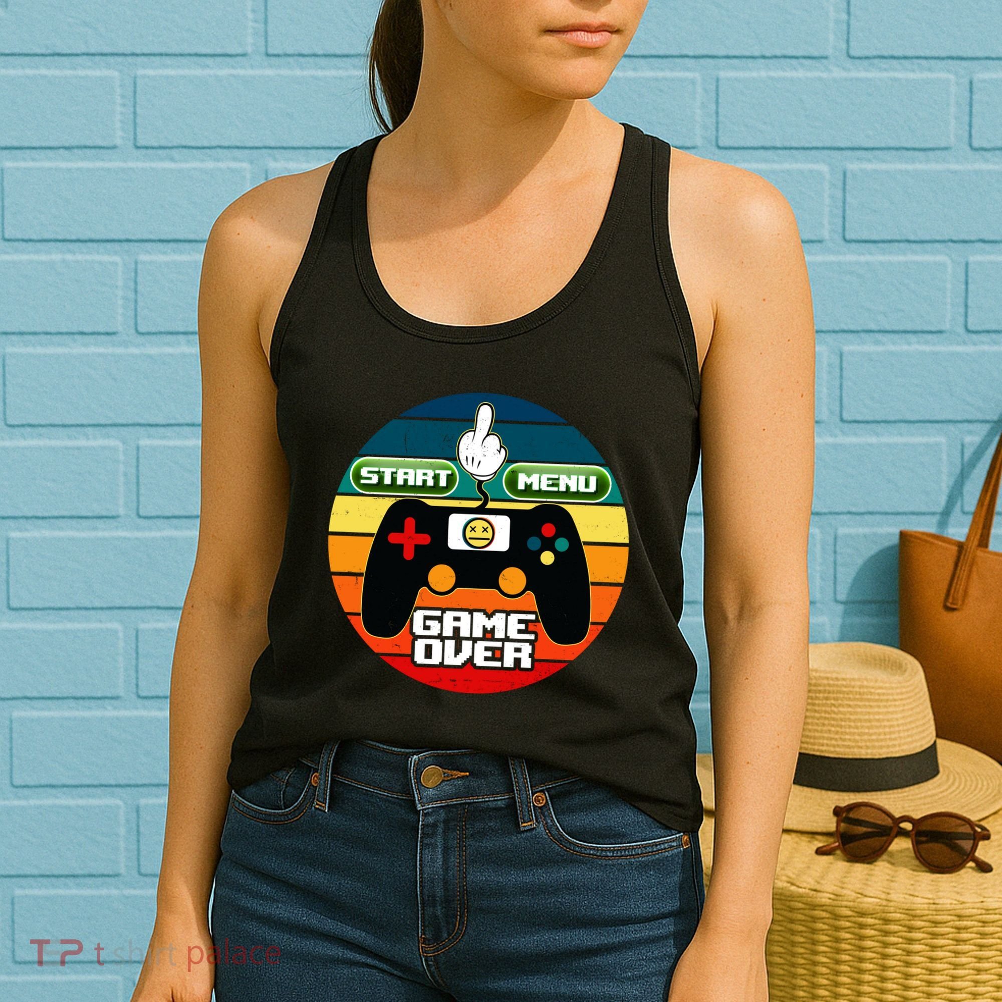 Funny Retro Game Over Gamer Women's Tank Top