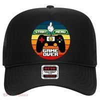 Funny Retro Game Over Gamer Hat thumb 0