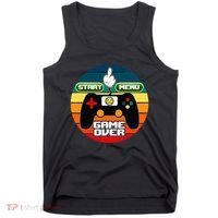 Funny Retro Game Over Gamer Tank Top thumb 0