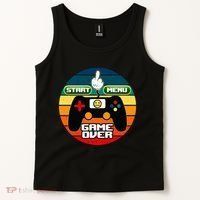 Funny Retro Game Over Gamer Tank Top thumb 2