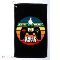 Funny Retro Game Over Gamer Golf Towel thumb 0