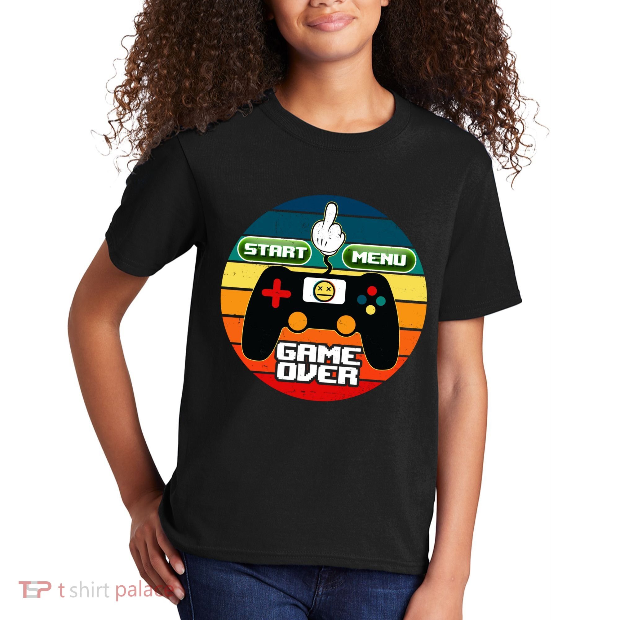 Funny Retro Game Over Gamer Kids T-Shirt