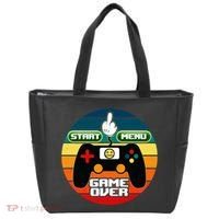 Funny Retro Game Over Gamer Tote Bag thumb 0