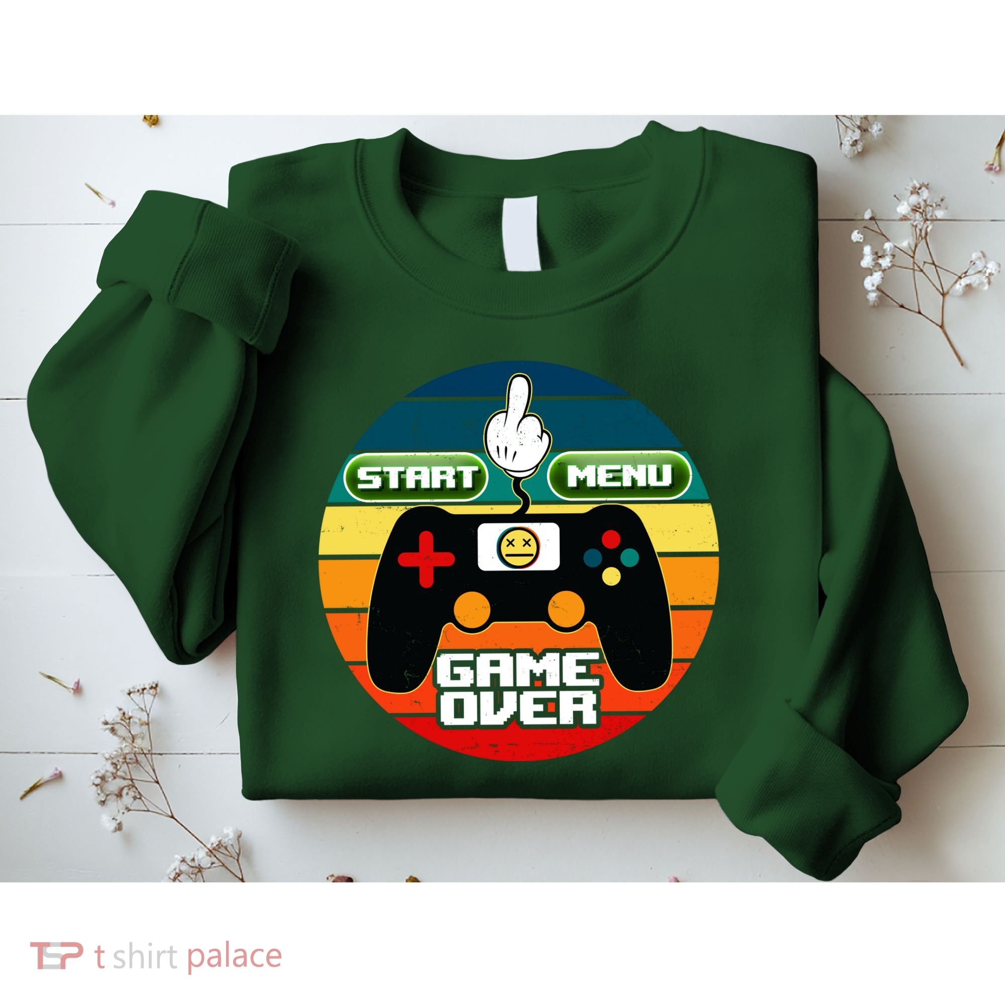 Funny Retro Game Over Gamer Sweatshirt