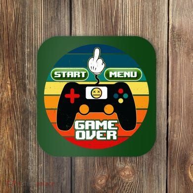Funny Retro Game Over Gamer Coaster
