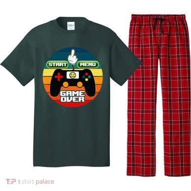 Funny Retro Game Over Gamer Pajama Set