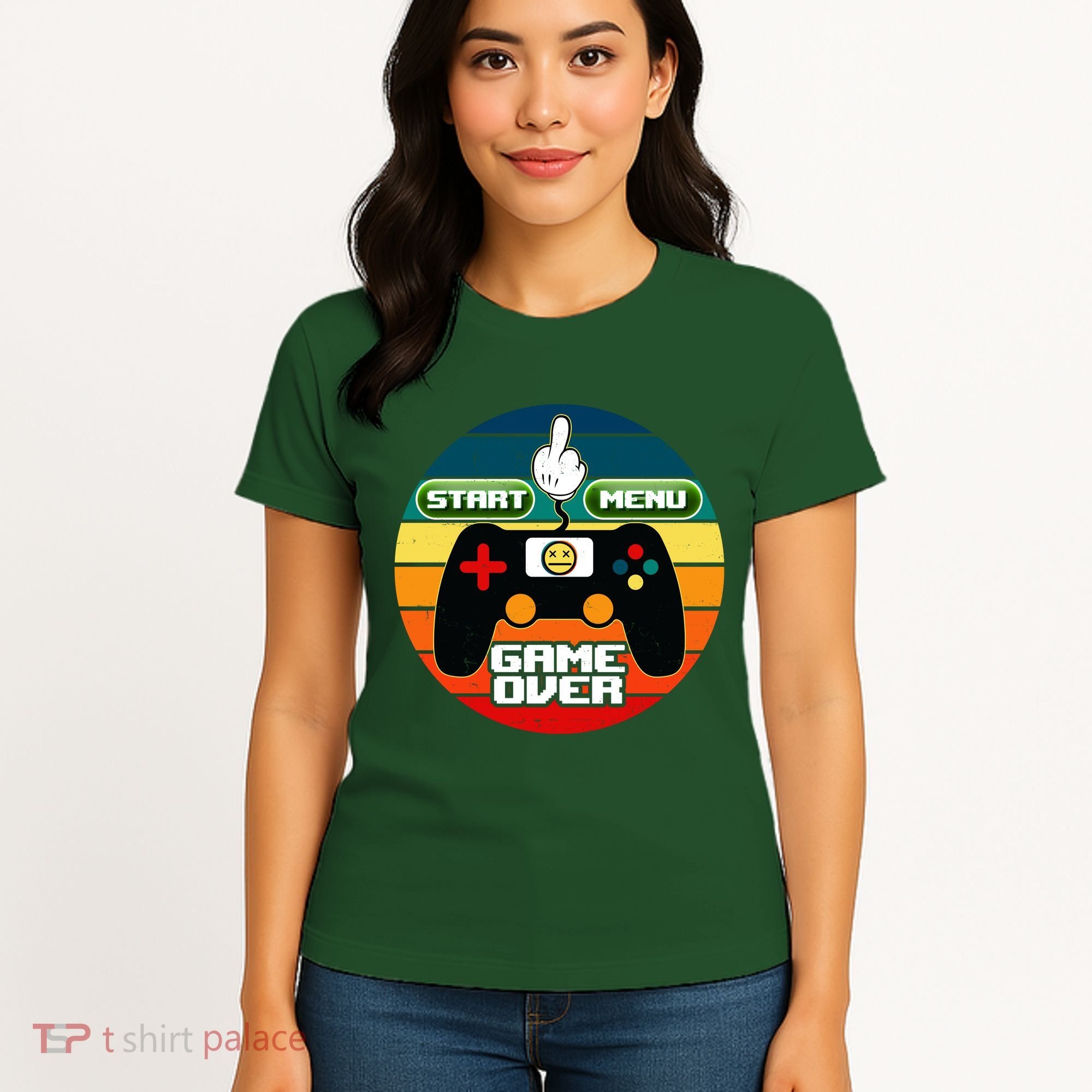 Funny Retro Game Over Gamer Women's T-Shirt
