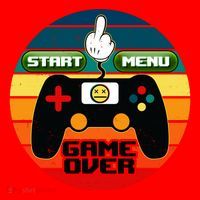 Funny Retro Game Over Gamer Santa Hat thumb 1
